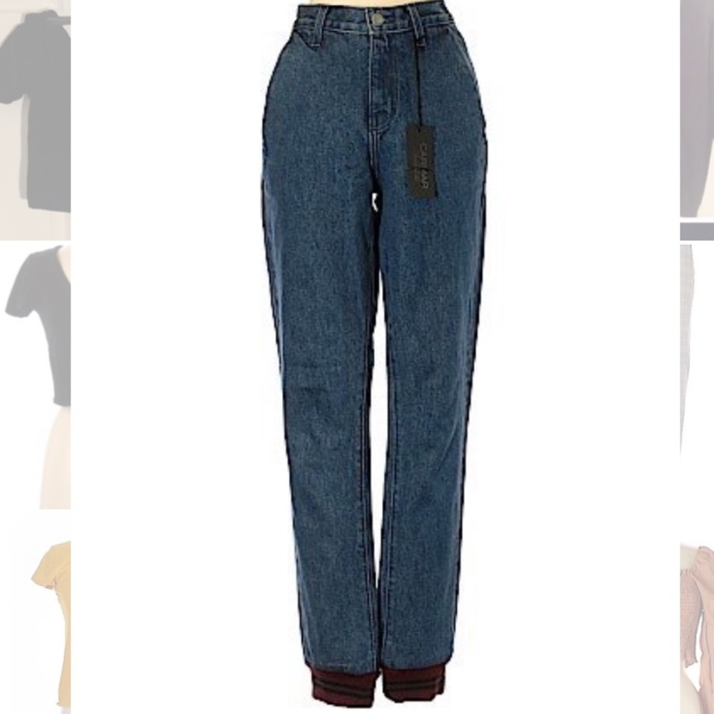 Super high waisted caramel jeans